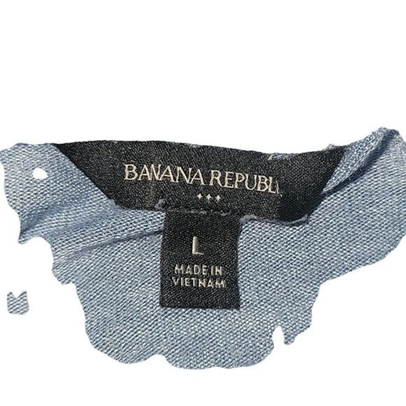 Banana Republic Womens Light Blue Cowl Neck Knit Sweater Long Sleeve Size‎ L - Picture 6 of 7